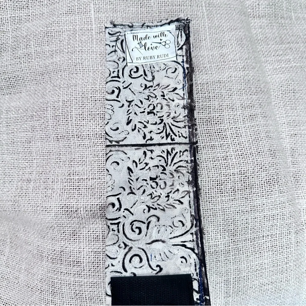 RUBYRUDI Cuff Bracelet Handcrafted OOAK Fabric Embellished Artisan Wearable Art